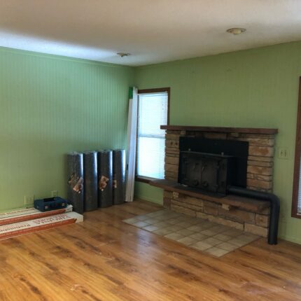 out with the old green walls