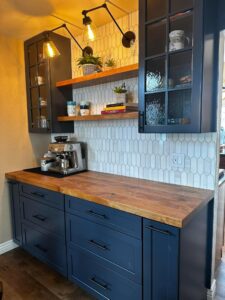 Lower Blue Cabinets remodel