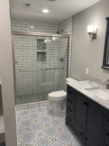 white subway tile